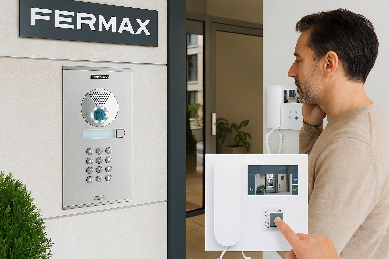 Instalación profesional de sistema Fermax en edificio de Concepción